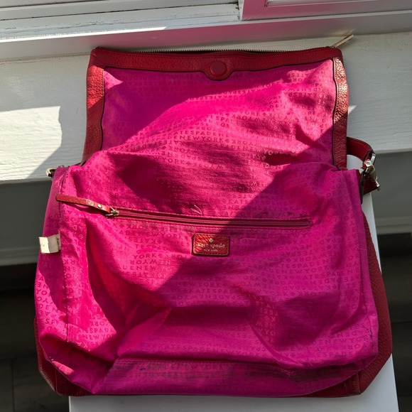 Kate Spade Cobble Hill Little Minka Red Pebbled Leather Crossbody Satchel Bag - Picture 8 of 16